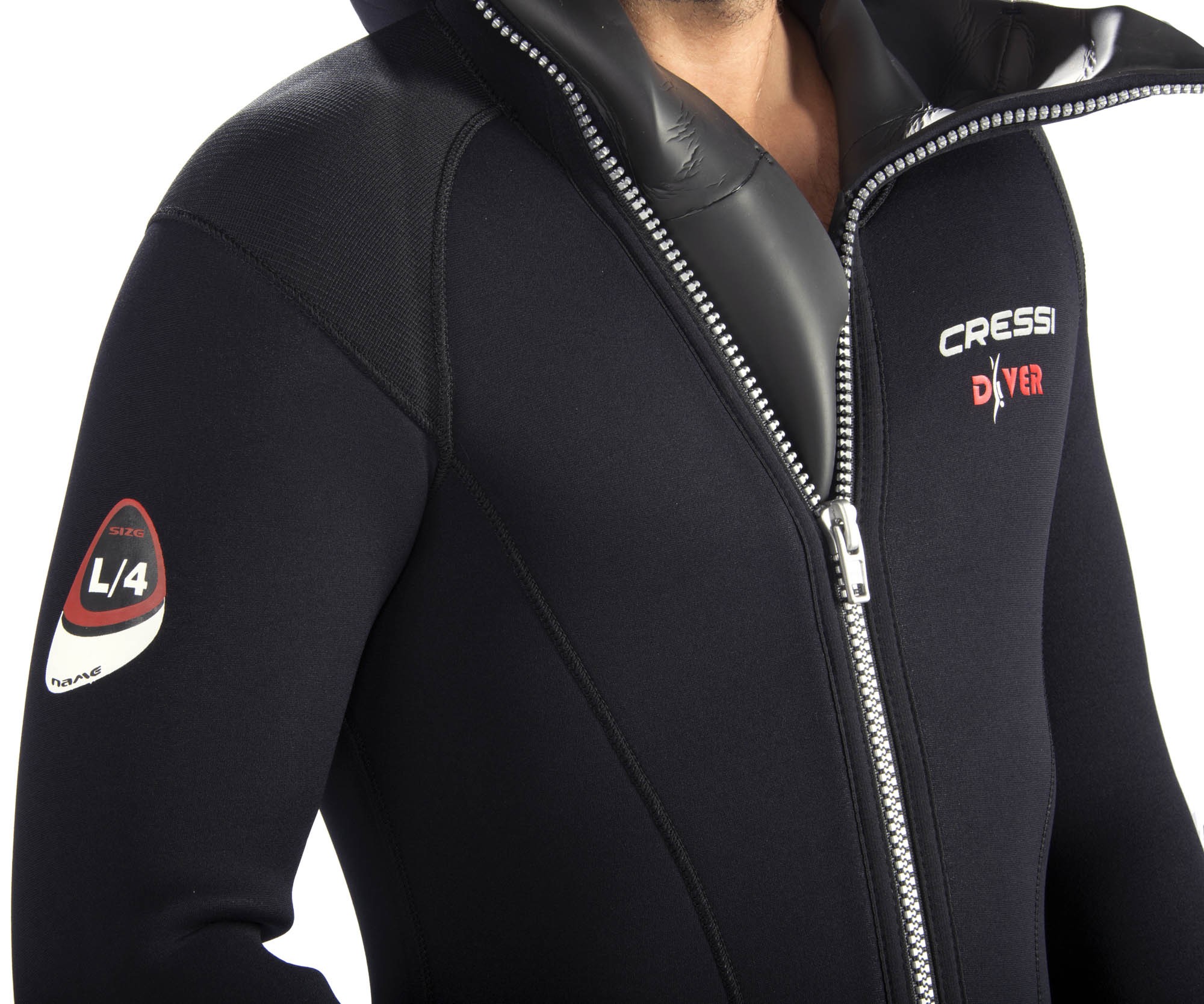 Cressi DIVER Man wetsuit  5 7 mm neoprene suit front zip diving